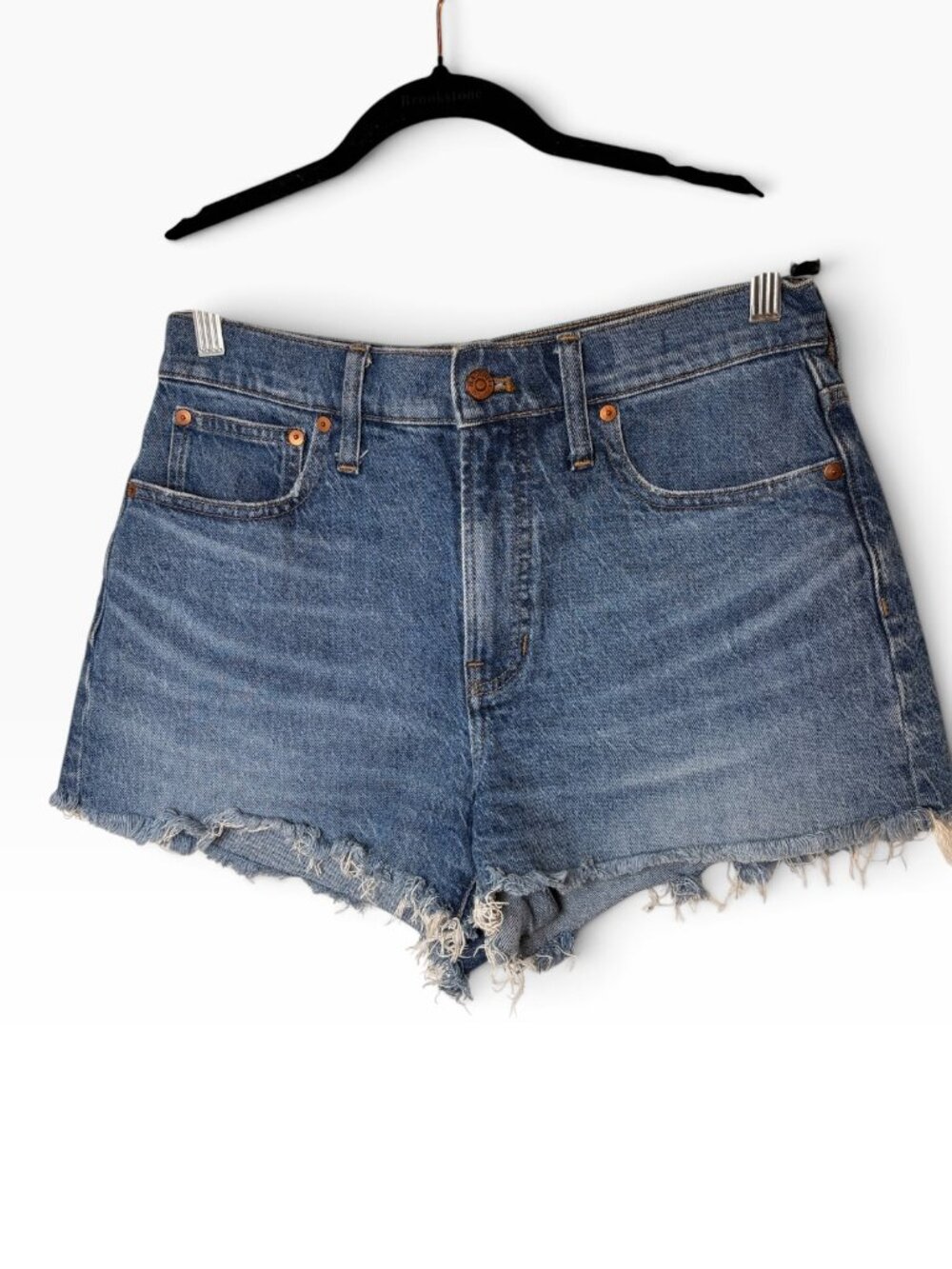 Madewell The Perfect Jean Short Medium Wash Raw Hem Size 29